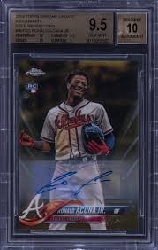 Rookie card easily inside boxes of 2018 topps update. Lot Detail 2018 Topps Chrome Update Auto Gold Refractors Hmt25 Ronald Acuna Jr Signed Rookie Card 32 50 Bgs Gem Mint 9 5 Bgs 10