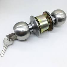 Cylindrical Glass Door Knob Lock Set