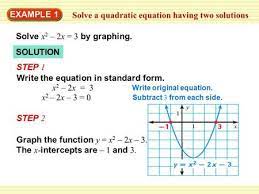 Example 1 Solve A Quadratic Equation
