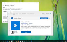 how to reset mail app on windows 10