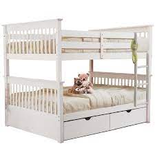The bunk bed is quite stable on the. White Full Over Full Bunk Bed Double Over Double Bunk Bed For Adults