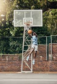 basketball jump and sports man on