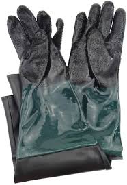 24 rubber sandblast cabinet gloves