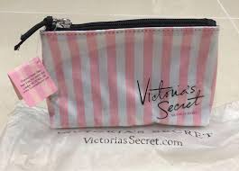 secret stripe cosmetic bag pouch