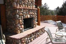 The River Rock Fireplace Surround