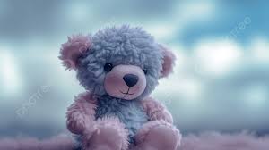 blue and pink teddy bear wallpaper