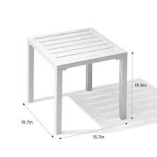 Square Aluminum Outdoor Side Table