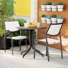 Patio Dining Table White Mesh Chair