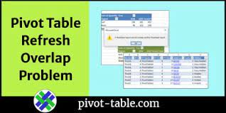 how to find pivot table refresh overlap