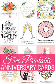 free printable anniversary cards