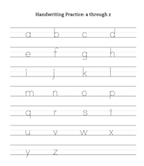 a z uppercase lowercase letter tracing