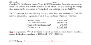 Solved 10 Points Name Com Calculate Fy 2019 Federal Inc