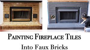Painting Fireplace Tiles Hearth