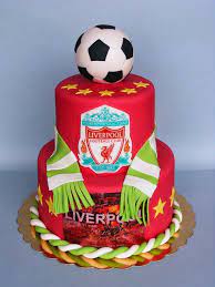 Liverpool Soccer Ball Cake gambar png