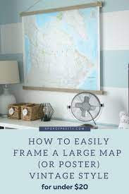 map wall decor frame tutorial vine