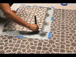 how to stencil a custom diy area rug