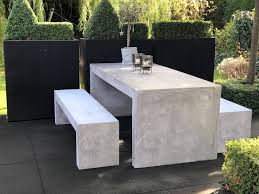 Damit ihre betonplatte zum tisch wird. Beton Esstisch Set 3 Teilig U Form Betongrau Ventaris