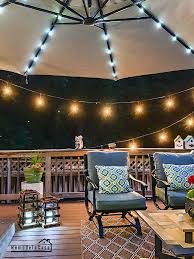 install string lights on your deck or