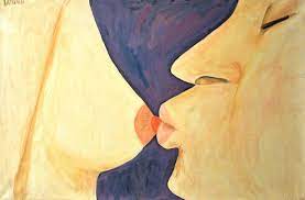 Breast Kiss Painting by Oxana La | Saatchi Art