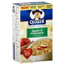 quaker instant oatmeal apple cinnamon