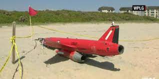 training drone washed up on a florida beach