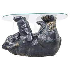 Sculptural Black Bear Coffee Table
