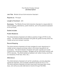 School Administrative Assistant Job Description Templates At