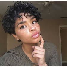 Here is a trendy pixie cut with loose and big curls, she is so chic with her short haircut glasses and earrings… Pixie Haircuts You Must Check It Out Short Hairstyles Haircuts 2019 2020
