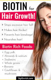 Is eating foods containing biotin be good enough to solve the hair loss problem? Biotin For Hair Growth Your Complete Guide To Fuller Hair And Dosage Hair Vitamins Biotin Hair Growth Hair Growth