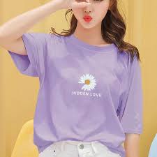 Great savings & free delivery / collection on many items. Summer Tshirt 2020 Vogue Women Daisy Short Sleeve Tee Loose Oversized T Shirt Thin Korean Style Purple Aesthetic Clothes Women From Yabsera 14 22 Dhgate Com