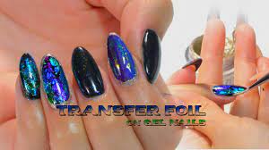 how to transfer foil on gel nails you