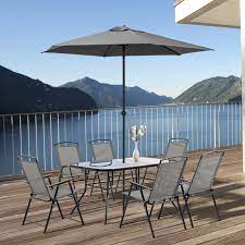 Patio Dining Set With Table Umbrella