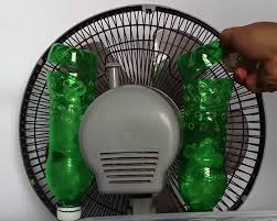 A fan, and some ice. Turn A Plastic Bottle Into A Diy Air Conditioner