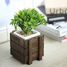 Multiple boxes can be made to purchase. Amazon Com Efavormart 2 Pack 4x4 Smoked Brown Square Wood Box Diy Rustic Wooden Planter Boxes With Plastic Liner For Wedding Party Home Kitchen