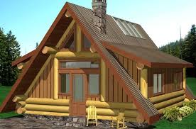 Eisenhower Log Home Plans 695sqft