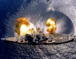 Image result for uss new jersey full broadside fire