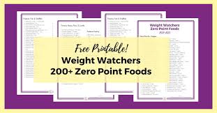 2022 2023 zero point foods list