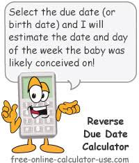 Reverse Due Date Calculator To Calculate Conception Date