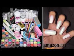 amazon acrylic nail kit demo doing my