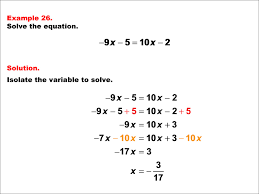 Math Example Solving Equations One