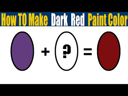 How To Make Dark Red Paint Color What