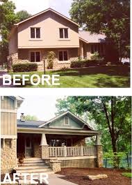 Love front to back split styles? Wrap Deck Split Level Remodel Exterior Exterior Remodel Exterior Makeover