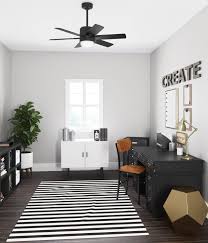 matte black indoor smart ceiling fan