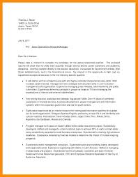 Cover Letter For Project Management Job Project Management Cover