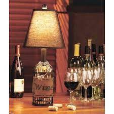 wine cork cage lamp bottle table