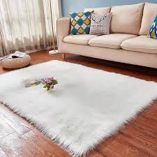 plush rug bedroom faux fur wool fluffy