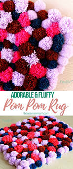 diy pom pom rug super easy to make with