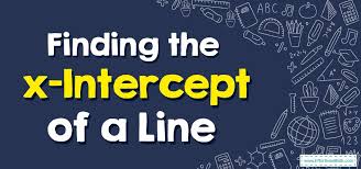 how to find the x intercept of a line