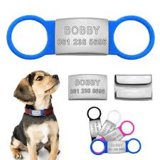 With location and activity tracking, these wearable trackers and collars can help make sure your dog or cat is both safe and healthy. Personalized Slide On Pet Dog Id Tags Stainless Steel No Noise 3 4 Collar Tags Ebay Personalized Dog Collars Dog Collar Tags Dog Tags Pet