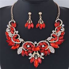 costume necklace and earrings set